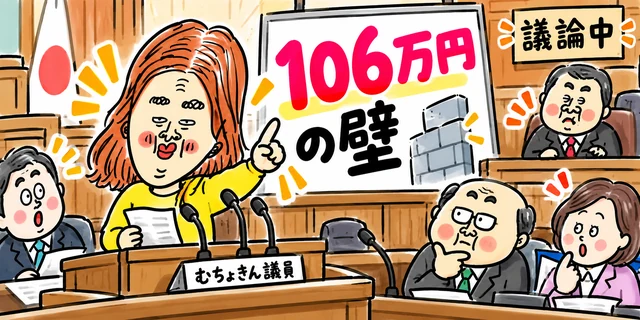 106万円の壁のイラスト